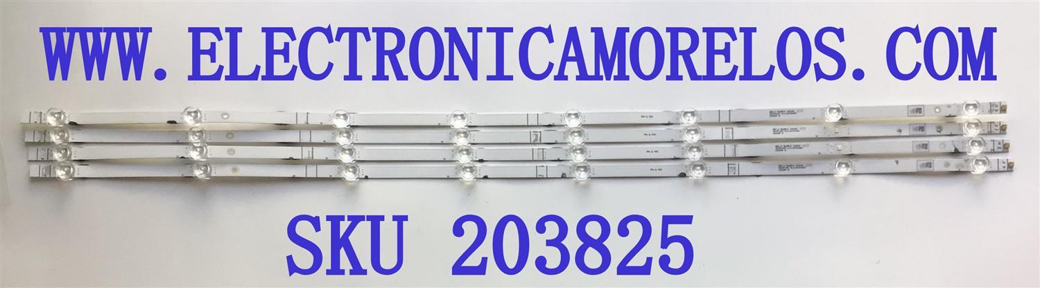 KIT DE LEDS PARA TV HISENSE ORIGINAL 4 PIEZAS / NUMERO DE PARTE LB5009R V0 / LB5009R_V0 / HD500Y1U91-T0L2 / 2021030801 / PANEL HD500Y1U91-T0L2 / MODELOS 50R6G / 50R6E4 / 50A6GV